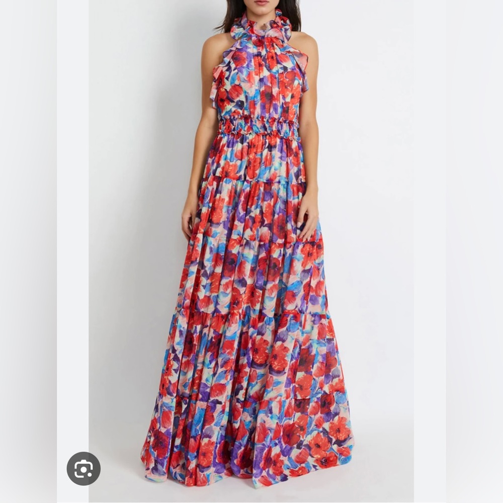 PatBo Violet High Neck Maxi Dress | Altered to fit a size 0-2